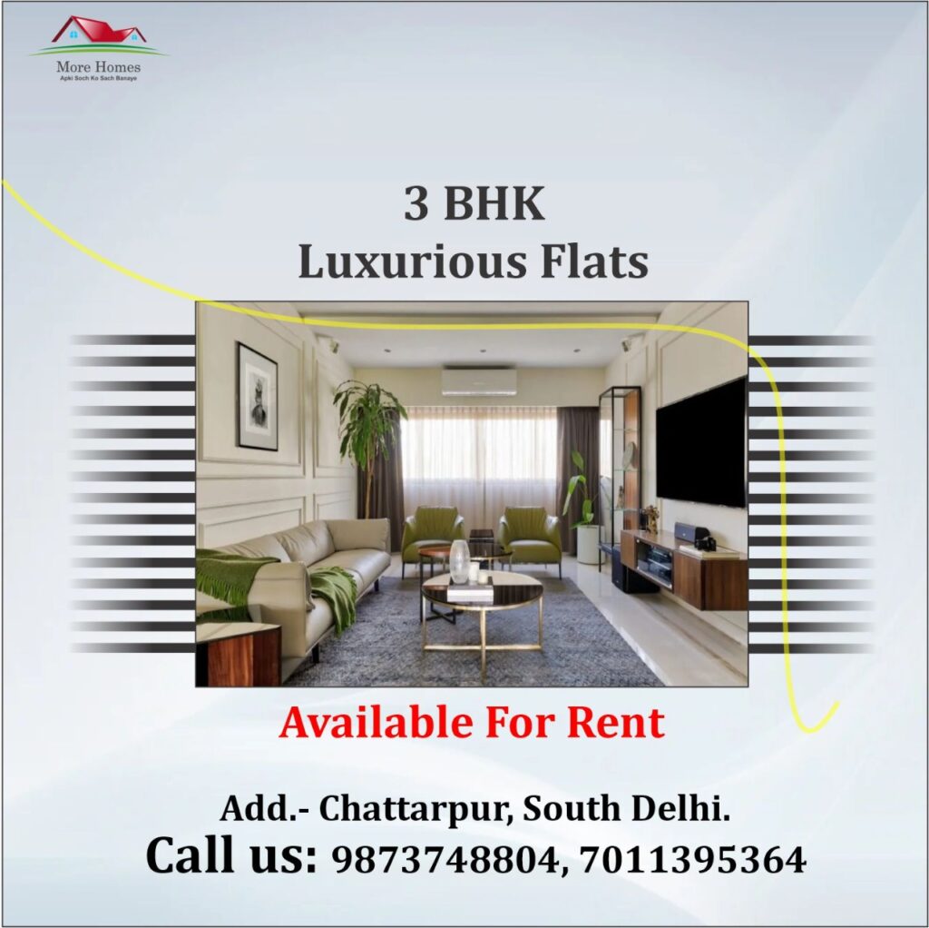 Flats for rent in jvts garden Chattarpur