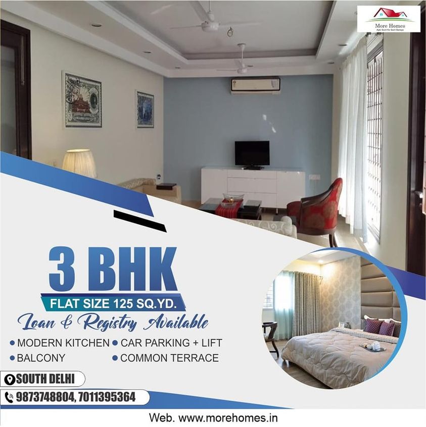 3 BHK Luxurious and Affordable Flats in South Delhi